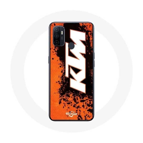 Coque Oppo A53 KTM-logga vit på orange bakgrund
