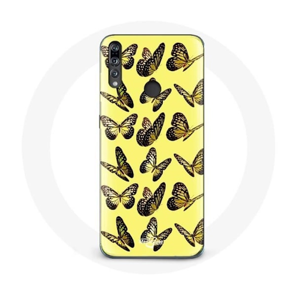 Skal för Huawei P30 Lite - Fjärilar - Gul - Mjuk - Skydd - Unisex Gul
