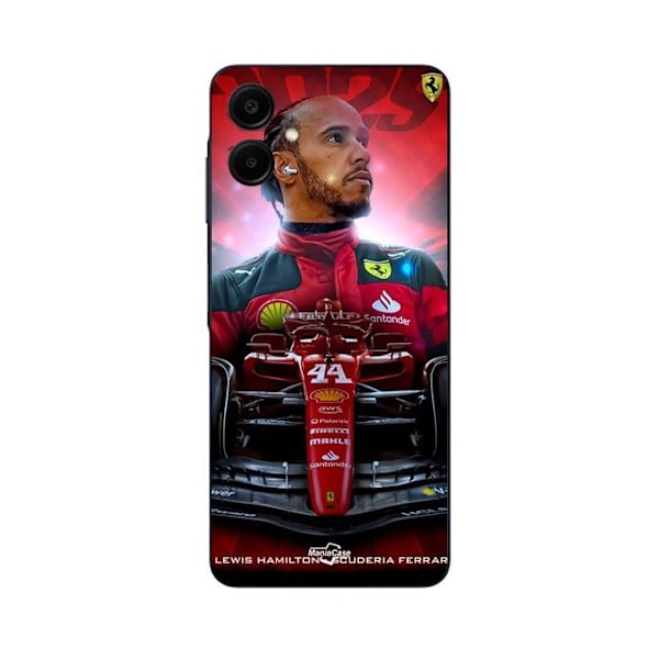 Coque för Samsung Galaxy A06 Lewis Hamilton Ferrari officiell Maniacase Svart