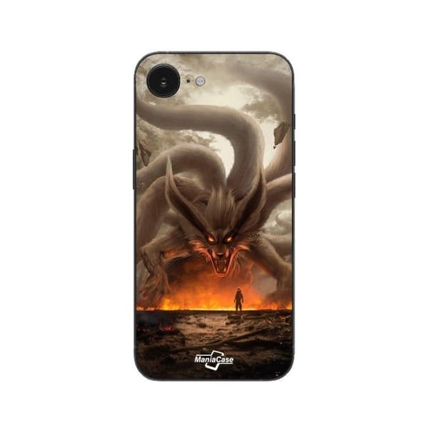 Fodral för iPhone SE 2024 Naruto Kurama Maniacase Svart