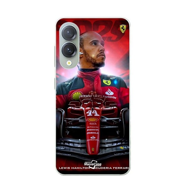 Telefonöverdrag - Maniacase - Samsung Galaxy S25 Edge - Silikon - Svart - Officiell Ferrari Lewis Hamilton Svart