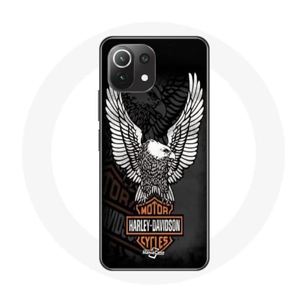 Coque - Harley Davidson - Xiaomi Mi 11 Lite - Musta - Kotka logo - Kovaa