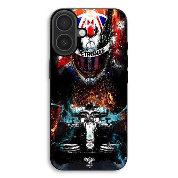 Coque för iPhone 17 Lewis Hamilton Mercedes 44 svart
