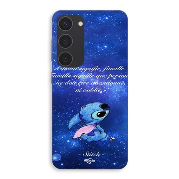 Telefoncover - MANIACASE - Samsung Galaxy S23 Plus - Silikone - Sort - Søde Stitch Svart