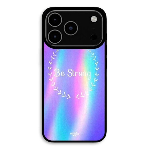 Coque för iPhone 17 Pro Max Be strong regnbåge Maniacase Svart