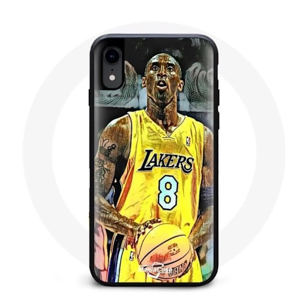 Coque - Maniacase - Iphone X - Kobe Bryant Lakers - Silikon - Mjuk svart