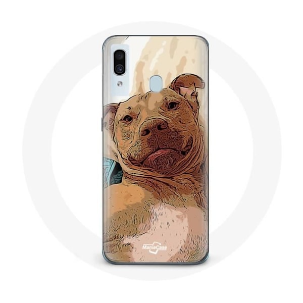 Coque för Samsung Galaxy A20e American Pit Bull Terrier Brun