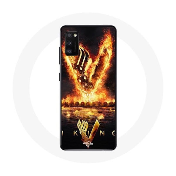Coque för Samsung Galaxy S20 Plus Vikings Serie Säsong 6 logotyp V Eldsvärd Svart Bakgrund