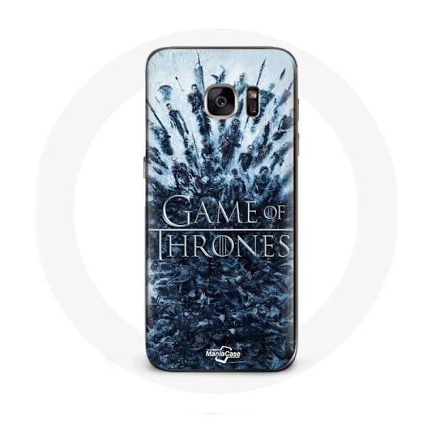 Coque för Samsung Galaxy S7 Game of Thrones säsong 8 Avsnitt 1 Järntronen Karaktärer logotyp Grey