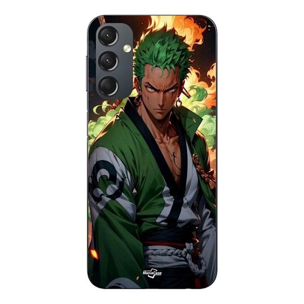 Coque - Maniacase - Samsung Galaxy A24 - One Piece Zoro - 3D Konst - Svart Silikon