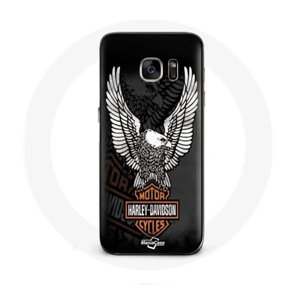Coque - Harley Davidson - Galaxy S7 - Sort - Ørn logo - Hård