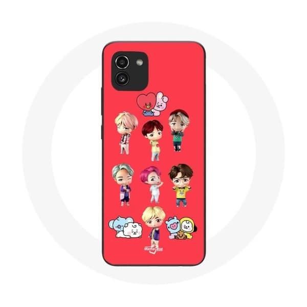 Samsung Galaxy A03 BTS TinyTAN Animaatio BT21 Kotelo
