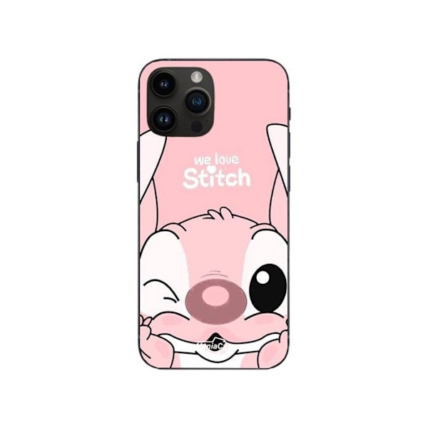 Telefonhölje - Maniacase - Iphone 13 Pro - Mjuk - Silikon - Stitch Söt Gond Rosa Svart