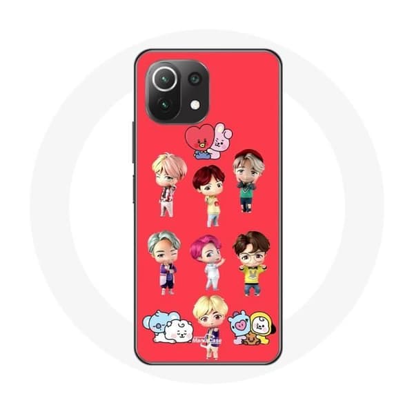 Cover til Xiaomi Mi 11 Lite BTS TinyTAN Animation BT21 Plakat