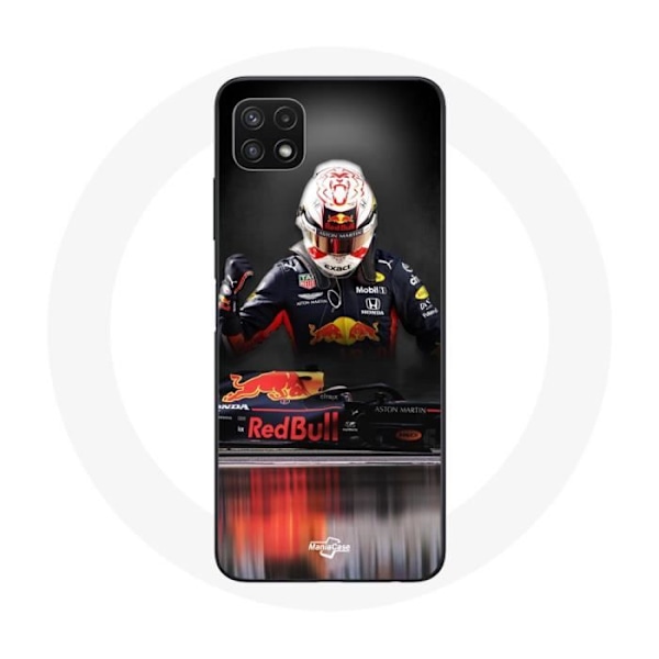 Coque - Maniacase - Samsung Galaxy A22 5G - Formel 1 Max Verstappen - Mjuk - Svart Svart