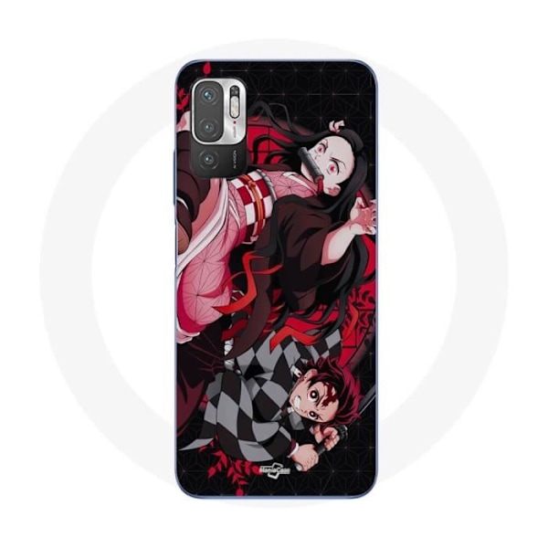 Coque Maniacase för Redmi Note 10T 5G Demon Slayer Tanjiro Nezuko Attack Combat