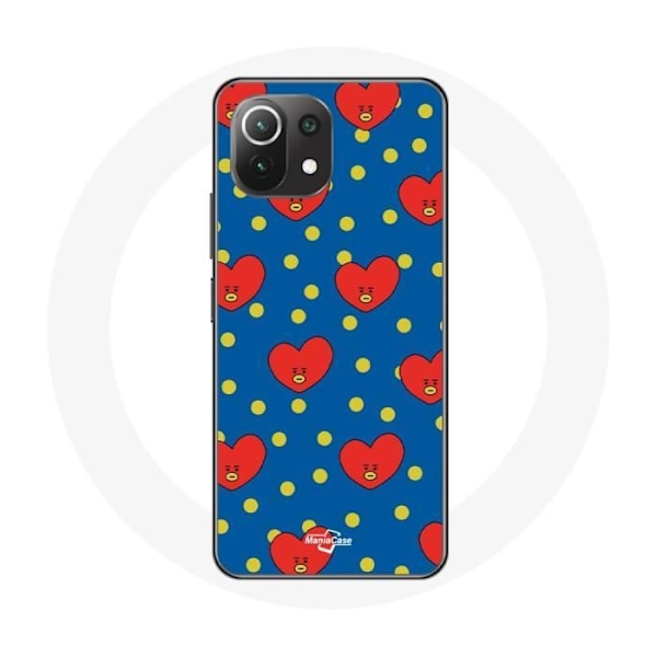 Coque för Xiaomi Mi 11 Lite BTS Bangtan pojkar BT21 TATA med V Blå bakgrund