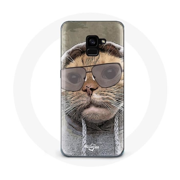 Skyddsfodral för Samsung Galaxy A8 Plus Med huva Rolig foto Djur