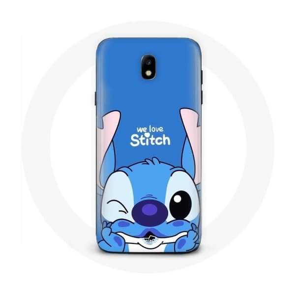 Cover til Samsung Galaxy S4 sød Stitch blå baggrund
