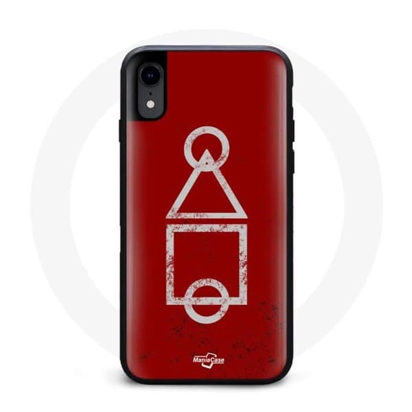 iPhone XR Cover - Squid Game - Logo - Blød - Rød - Stødbeskyttelse