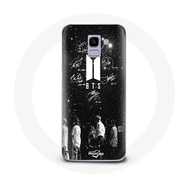 Coque - BTS - Samsung Galaxy J6 2018 - Mjuk - Svart - Medlemmars signatur