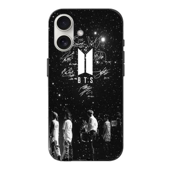 Coque - BTS - Iphone 16 Plus - Tähtiyö - Pehmeä - Musta