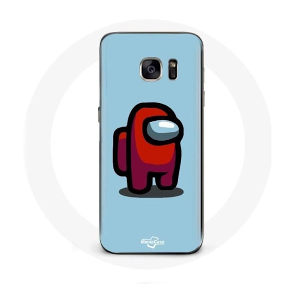 Coque för Samsung Galaxy S6 edge Among Us videospel Blå bakgrund