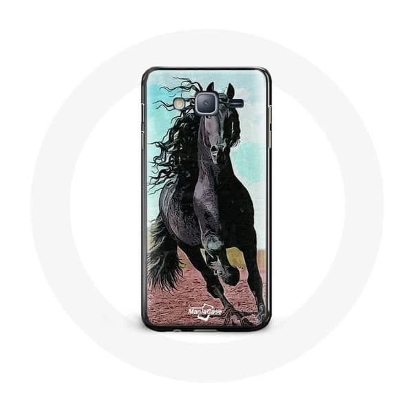 Cover til Samsung Galaxy A3 Sort Frieser Hest