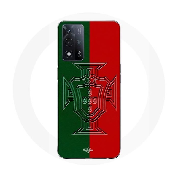 Coque Maniacase för Oppo A93s 5G med Portugals logotyp i grönt och rött