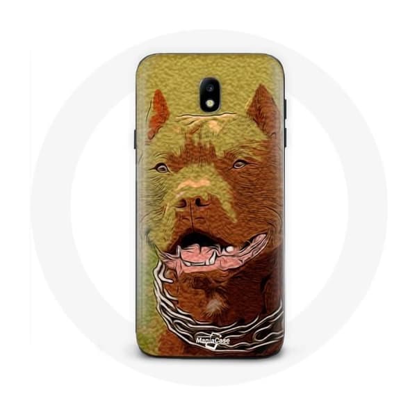 Cover - Samsung - Galaxy J3 2017 - Blød - Sort - American Pit Bull Terrier