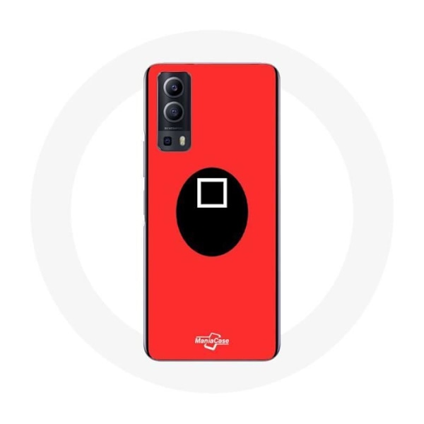 Coque - Squid Game - Vivo Y72 - Souple - Rouge - Fyrkantig mask Röd