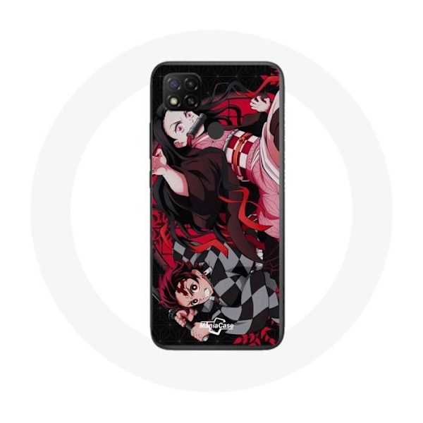 Coque - Maniacase - Xiaomi Redmi 9C - Flexibel - Svart - Demon Slayer