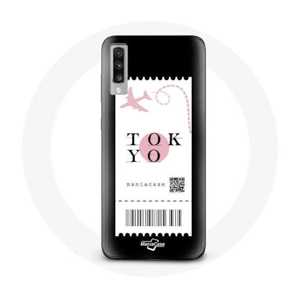Coque - Samsung - Galaxy A50 - Souple - Noir - Biljett flyg Tokyo Japan