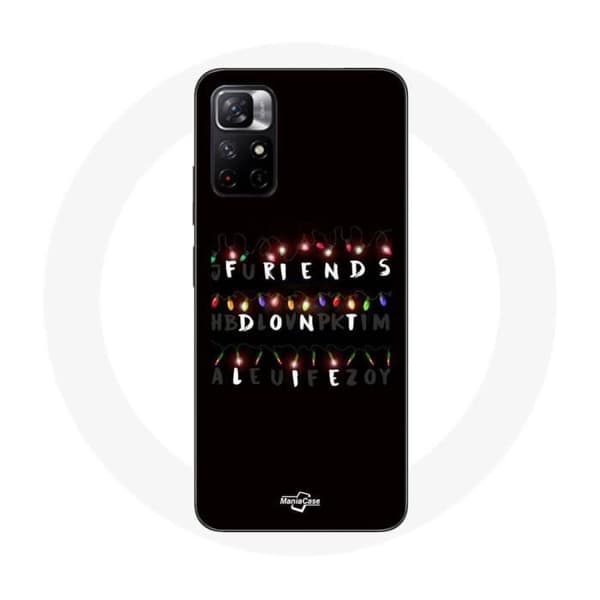 Cover - MANIACASE - Redmi Note 11 5G - Sort - Stranger Things Mønster - Blød Svart