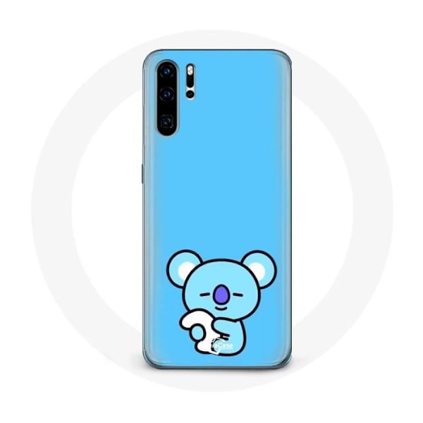 Coque för Huawei P30 Pro Bangtan BTS BT21 Koya RM Blå Bakgrund