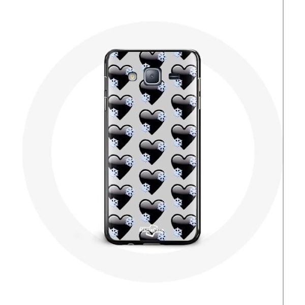 Skal för Samsung Galaxy j5 Svart hjärtfond