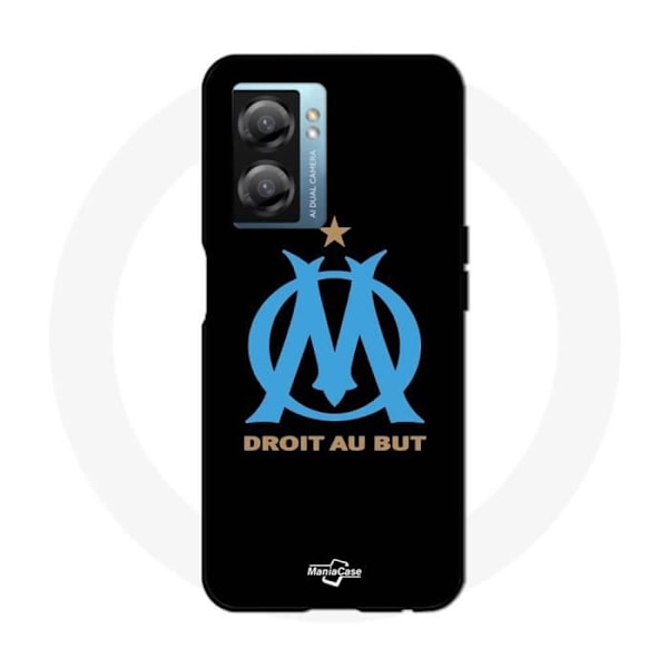 Coque Oppo A77 5G - Maniacase - Logo OM Olympique de Marseille - Souple - Svart - Unisex Svart