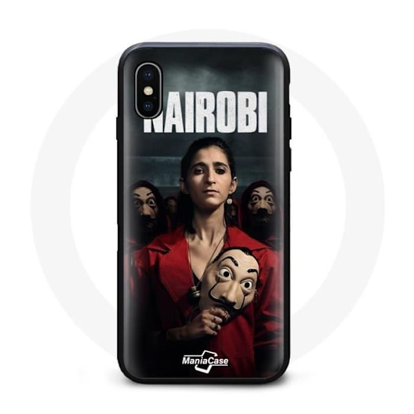 Coque - La Casa De Papel - Iphone XS Max - Sort - Blød - Nairobi Split