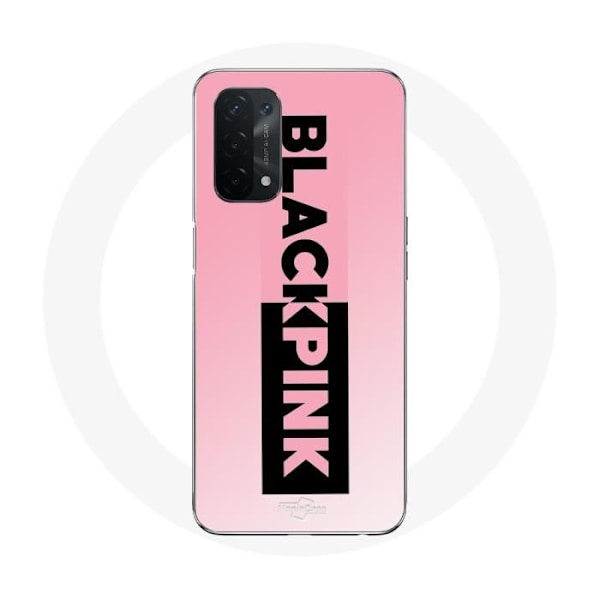 Coque för Oppo A74 5G Blackpink K-pop Grupp Logotyp Svart Rosa Rosa Bakgrund
