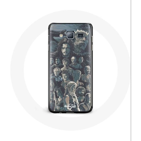 Coque för Samsung Galaxy J3 2016 Game of Thrones Säsong 8 Järntronen Affisch Karaktärer Bakgrund
