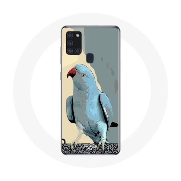 Coque - Samsung - Galaxy A21S - Flexibel - Parakiter - Blå Blå