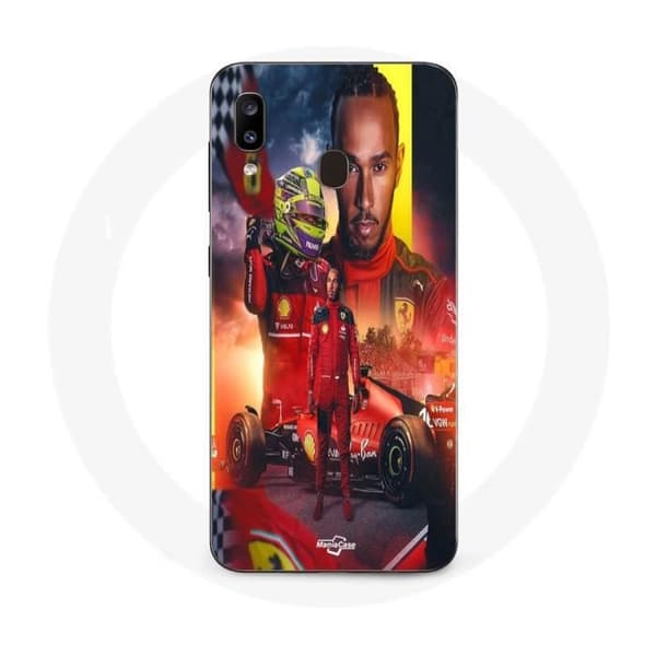 Coque - Scuderia Ferrari - Lewis Hamilton - Galaxy A20e - Blød - Sort