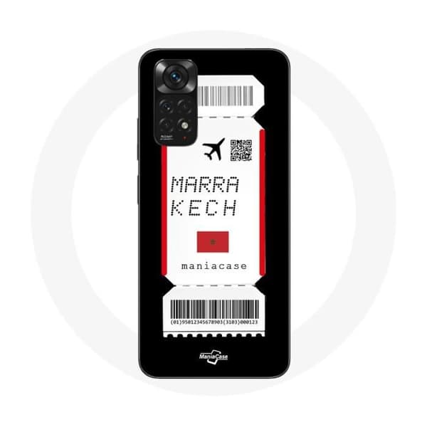 Cover - Xiaomi - Redmi Note 11 4G - Blød - Sort - Flybillet Marrakech Marokko