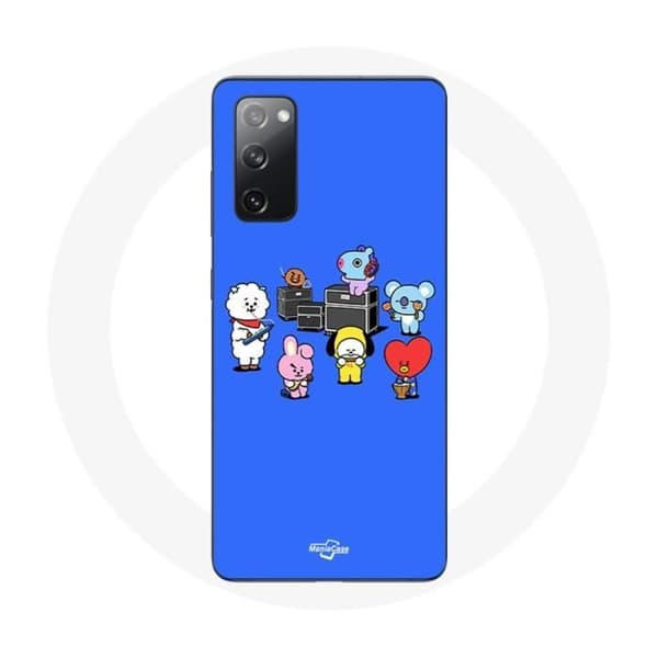 Coque - BTS - Samsung Galaxy S20 FE - Silikoni - Pehmeä - BTS BT21 -kuvio Blå