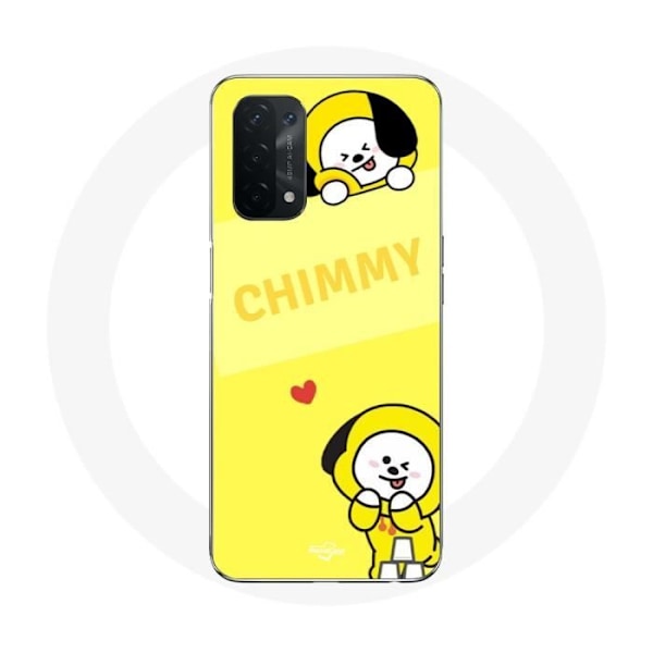Coque för Oppo A74 BTS Bangtan BT21 Chimmy Jimin Gul Bakgrund