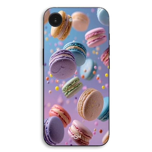 Cover til iPhone 16E farverige macarons Maniacase Svart