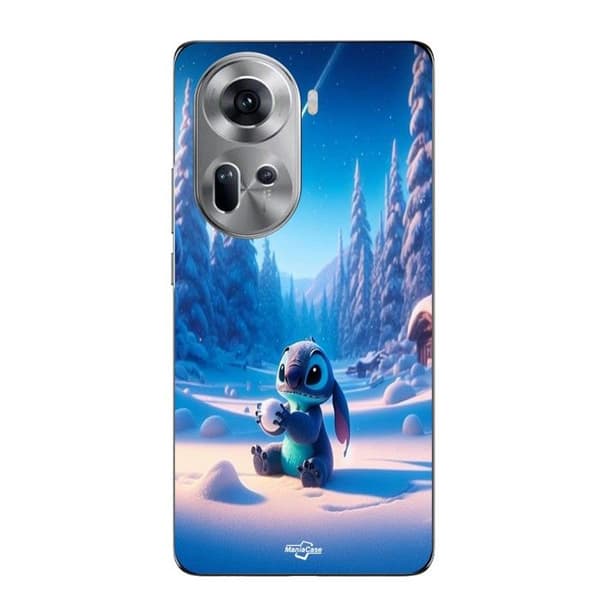 Coque til Oppo Reno 11 5g Mignon Stitch Sne Stjerne 3D Maniacase