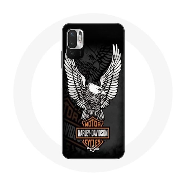 Coque - Harley Davidson - Poco M3 Pro - Flexibel - Svart - Örn logotyp