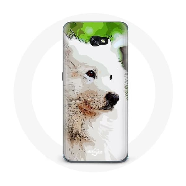 Coque - Samsung - Galaxy A8 2016 - Samojedhund - Mjuk - Vit Vit