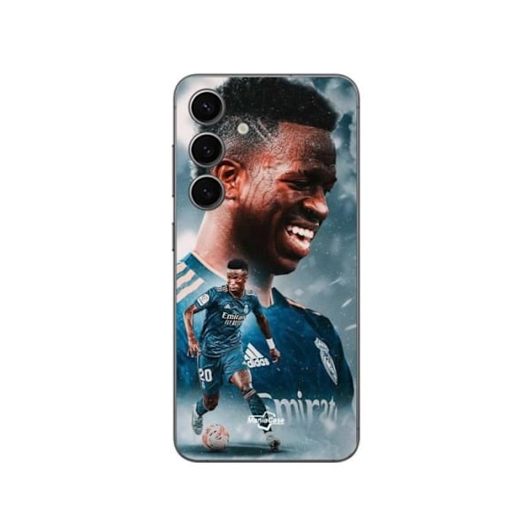 Coque Samsung Galaxy S24 FE Vinicius JR Real Madrid Blå Tapet Maniacase